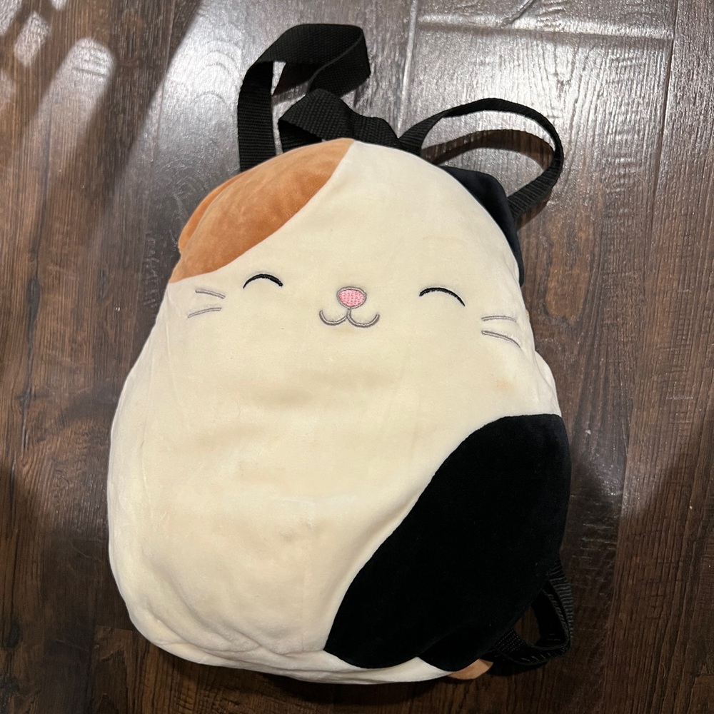 Squishmallows Can Calico Cat Backpack - Cream, Black, Brown